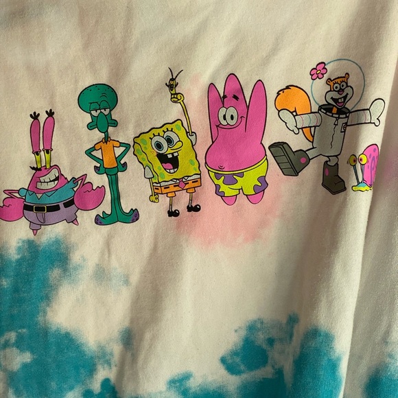 SpongeBob SquarePants Tie Dye XXL Sweatshirt Authentic Nickelodeon - Picture 4 of 4
